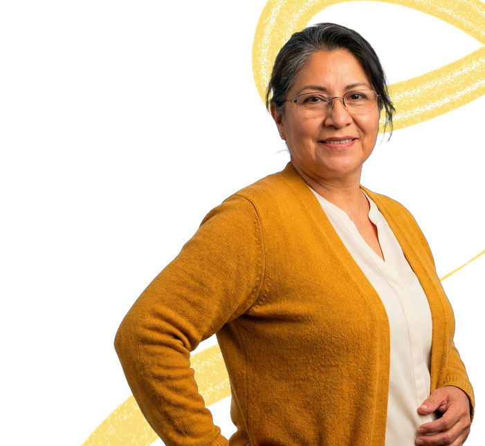 A community advisory board member with a camera, representing lived experience at ANNA