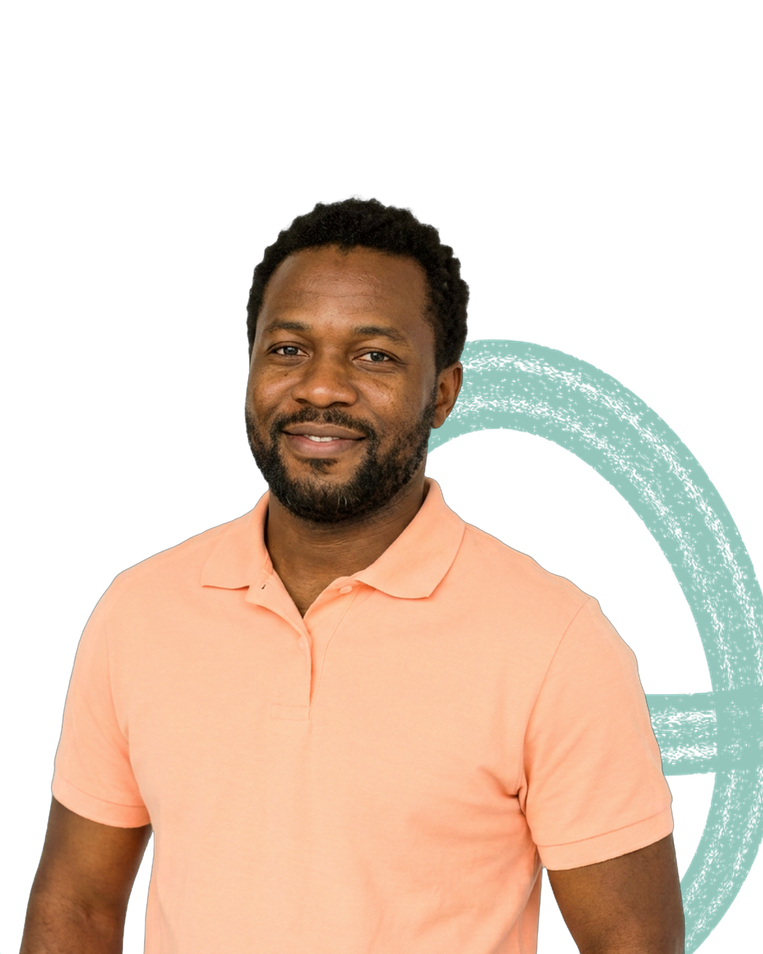 An ANNA team member smiling at work in a warm, collaborative center environment